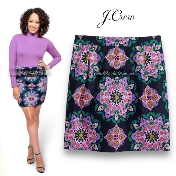 J.Crew {factory} NWT purple floral kaleidoscope mini skirt *shop@iamwarrior - Picture 1 of 12